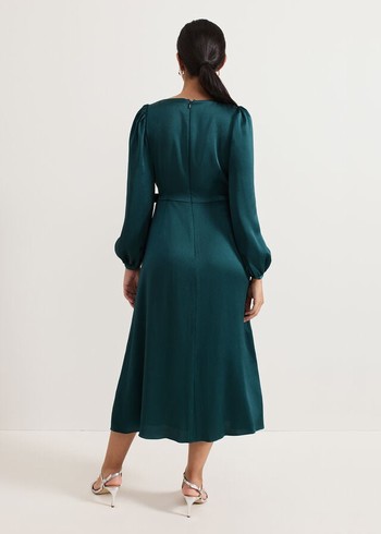 Phase Eight Petite Gracie Dress Dark Green USA | 1324506-BA